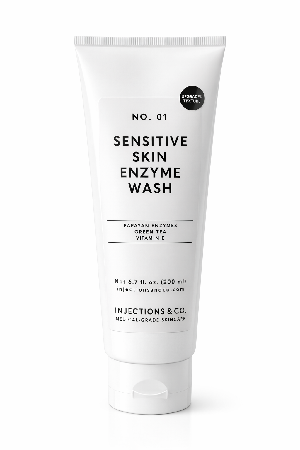 Tube of Sensitive Skin Enzyme Wash by Injections & Co on a white background