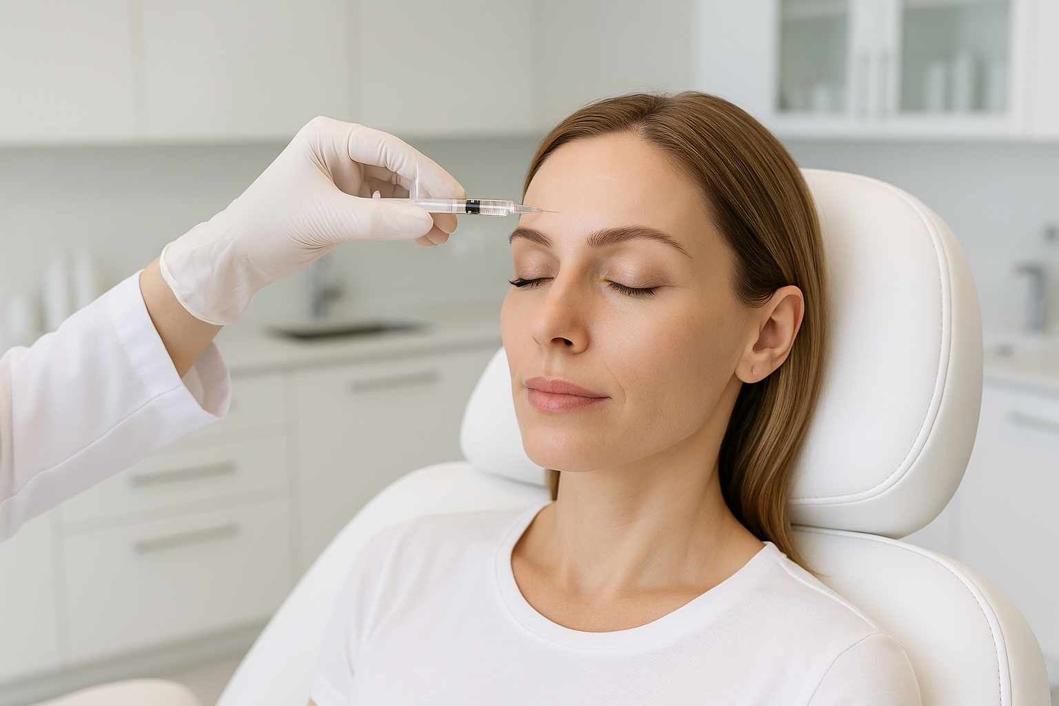 lady getting botox